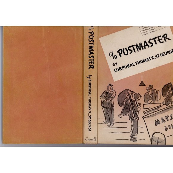 1944 C/O POSTMASTER, St. George, AUSTRALIAN WWII ARMY HUMOR w/Book Club Insert - Picture 3 of 9